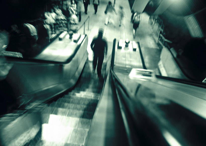 一个人,横图,室内,英国,管子,电动扶梯,首都,英格兰,摄影,彩图,旅行