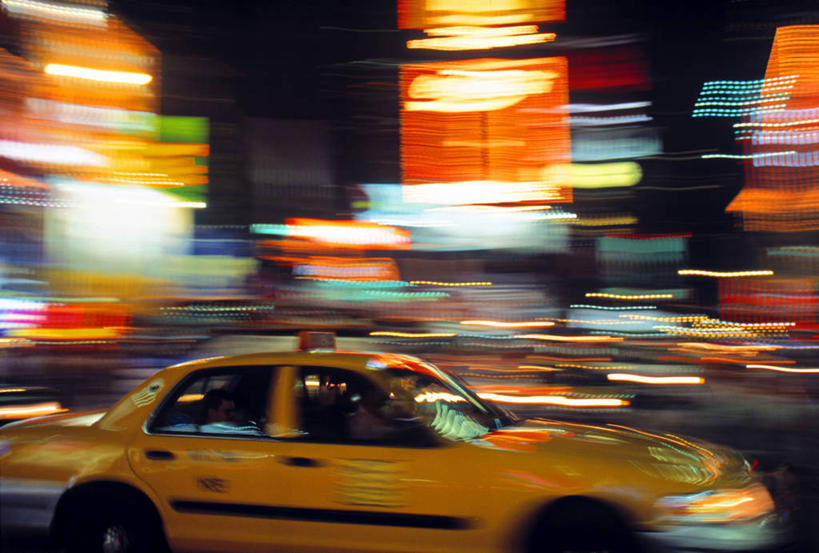 无人,横图,夜晚,出租车,纽约,美国,曼哈顿,摄影,北美,曼哈顿时代广场,彩图,旅行