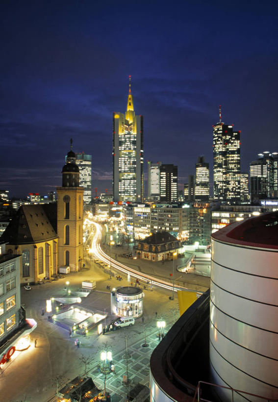 无人,竖图,德国,欧洲,摄影,法兰克福,金融区,彩图,旅行