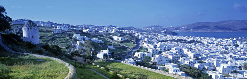 无人,横图,全景,希腊,欧洲,摄影,米克诺斯岛,彩图