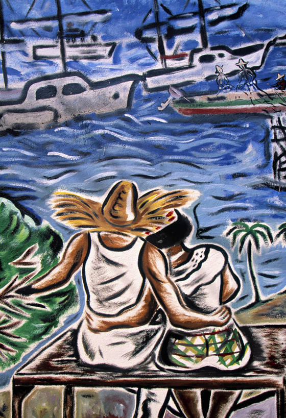 无人,竖图,岛,壁画,摄影,热带气候,马提尼克岛,彩图,旅行,法国海外领土