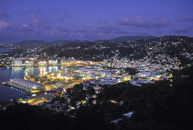 无人,横图,夜晚,岛,摄影,热带气候,彩图,旅行,海港,卡斯特里港