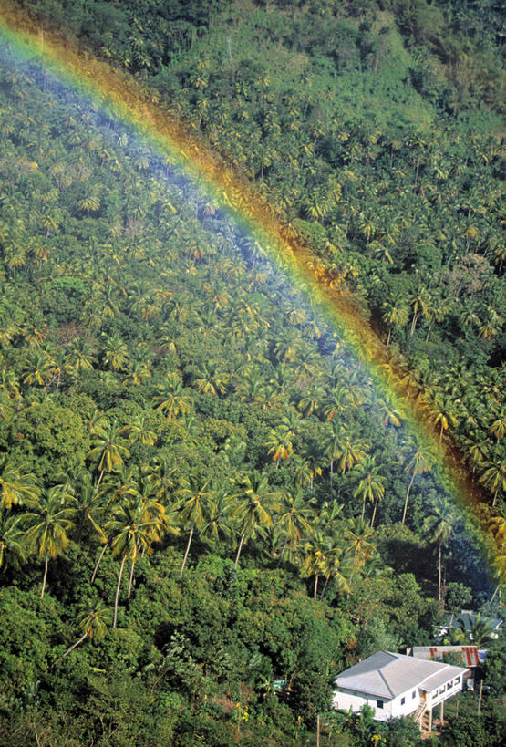 无人,竖图,彩虹,加勒比海,圣卢西亚,岛,大西洋,摄影,热带气候,彩图,旅行