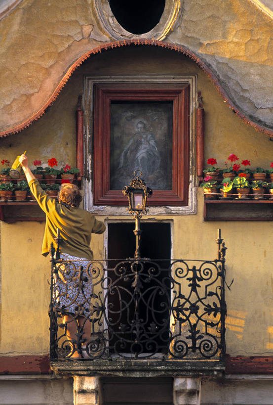 竖图,阳台,欧洲,首都,摄影,东欧,捷克共和国,布拉格,彩图