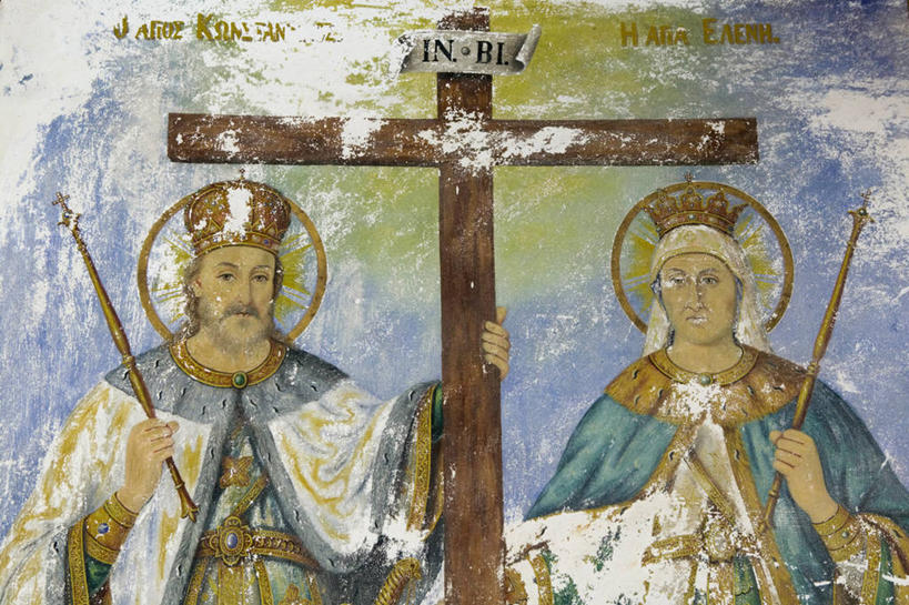 无人,横图,希腊,欧洲,摄影,宗教,图标,西欧,爱琴海,地中海文化,南欧,希腊文化,作画,多德卡尼斯群岛,希腊共和国,佐泽卡尼索斯群岛,彩图,帕特莫斯岛,拔摩岛