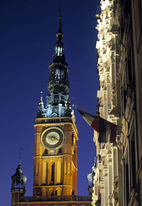 无人,竖图,波兰,摄影,市政厅,东欧,中欧,格但斯克,彩图