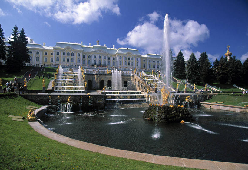 无人,横图,俄罗斯,摄影,彼得宫,彩图