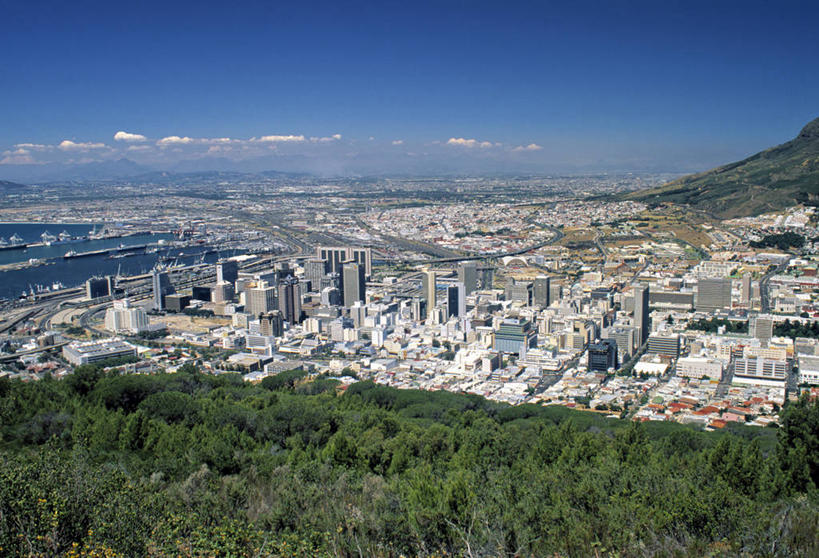 无人,横图,室外,天际线,城市,非洲,南非,首都,摄影,开普敦,彩图,锡格纳尔山