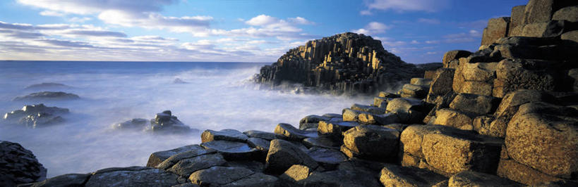 无人,横图,全景,室外,英国,北爱尔兰,地形,摄影,岩石,彩图,巨人之路