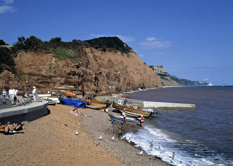 无人,横图,室外,英国,欧洲,海岸线,英格兰,摄影,西欧,大不列颠,大不列颠及北爱尔兰联合王国,大不列颠及爱尔兰联合王国,英吉利,西德茅斯,德文郡,海滩,彩图,旅行,行政区,西南英格兰,大不列颠王国,大英帝国,联合王国,日不落帝国