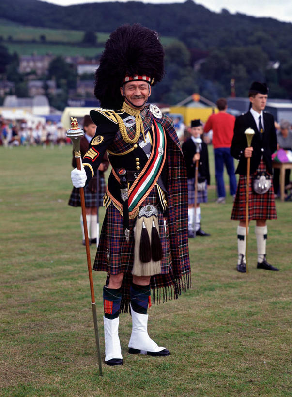 一个人,竖图,英国,欧洲,苏格兰,摄影,彩图,传统服装,旅行,高地运动会