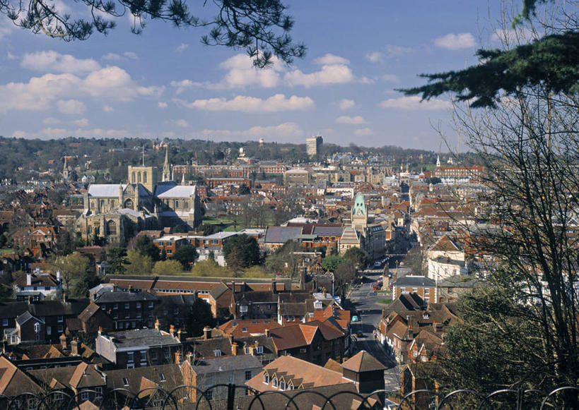 无人,横图,室外,天际线,城市,英国,欧洲,城镇,英格兰,摄影,西欧,北欧,英国文化,汉普郡,温彻斯特,彩图,大教堂