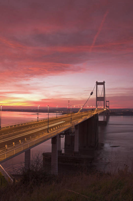 无人,竖图,日落,路,英国,欧洲,英格兰,摄影,吊桥,西欧,北欧,威尔士,驾车,英国文化,彩图