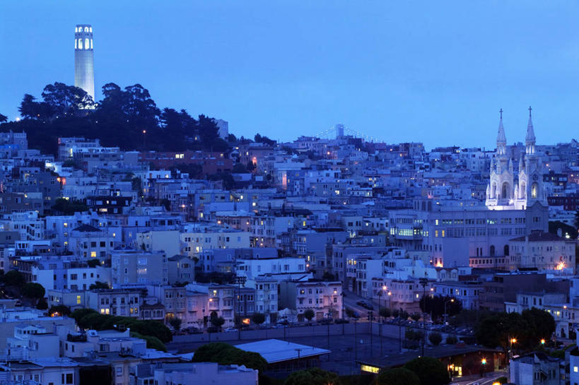 无人,横图,美国,黄昏,摄影,北美,加利福尼亚,旧金山,彩图,旅行