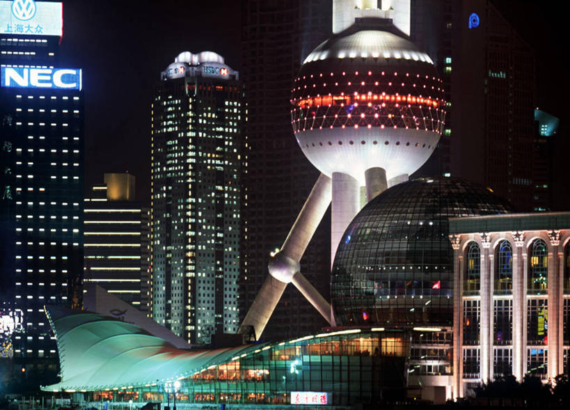 无人,横图,夜晚,城市,上海,亚洲,现代,浦东,摄影,彩图