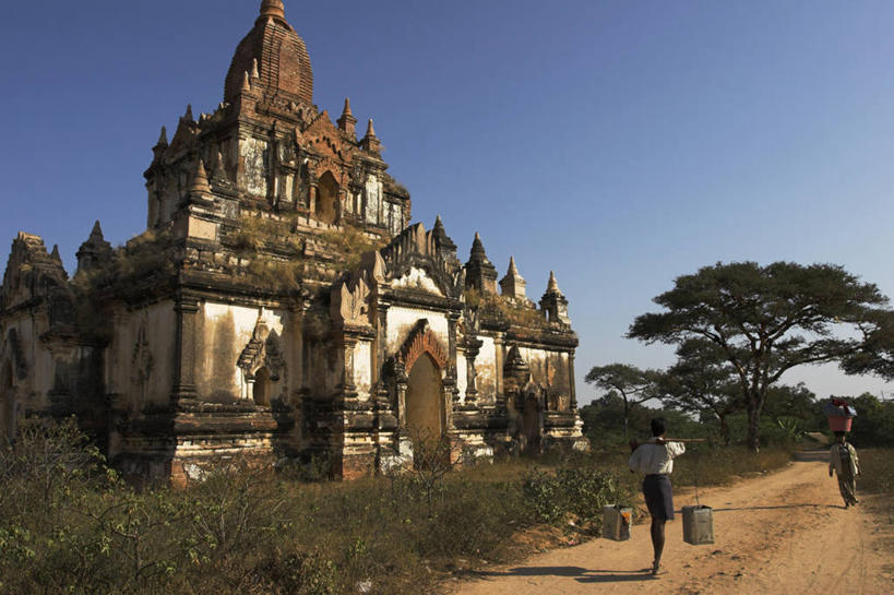 横图,缅甸,亚洲,地标建筑,摄影,东南亚,蒲甘,瑞喜宫塔,彩图