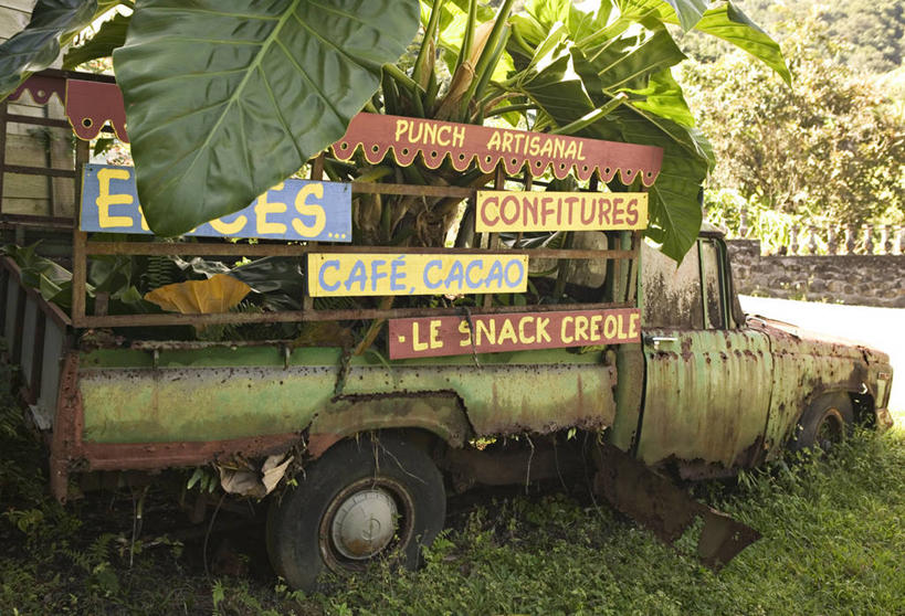 无人,横图,卡车,岛,摄影,拉丁美洲,瓜德罗普岛,彩图,法国海外领土