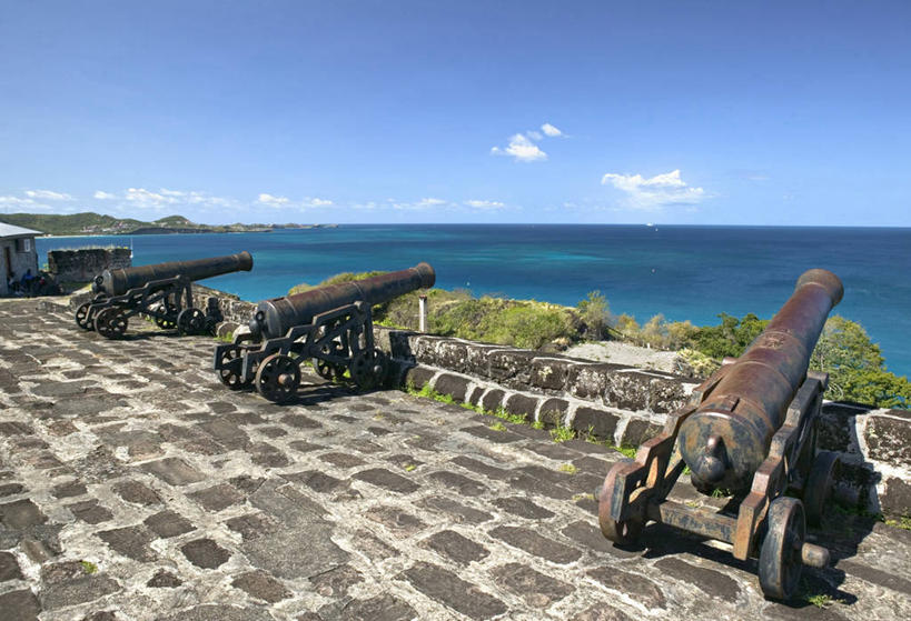 无人,横图,格林纳达,岛,炮,摄影,拉丁美洲,彩图