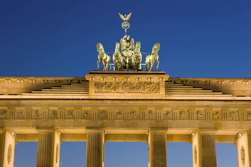 无人,横图,夜晚,城市,德国,欧洲,首都,柏林,黄昏,摄影,西欧,德国文化,勃兰登堡大门,巴黎广场,彩图