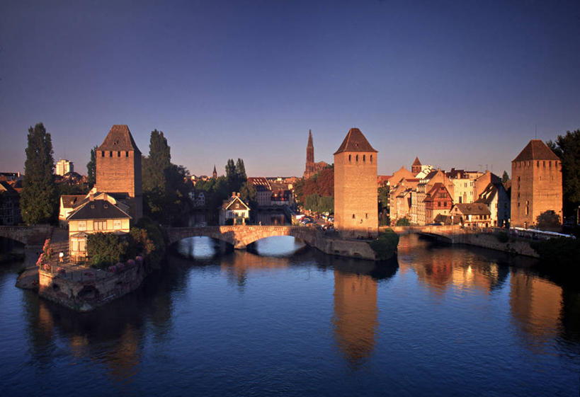 无人,横图,法国,欧洲,摄影,运河,阿尔萨斯,法国文化,廊桥,斯特拉斯堡,彩图