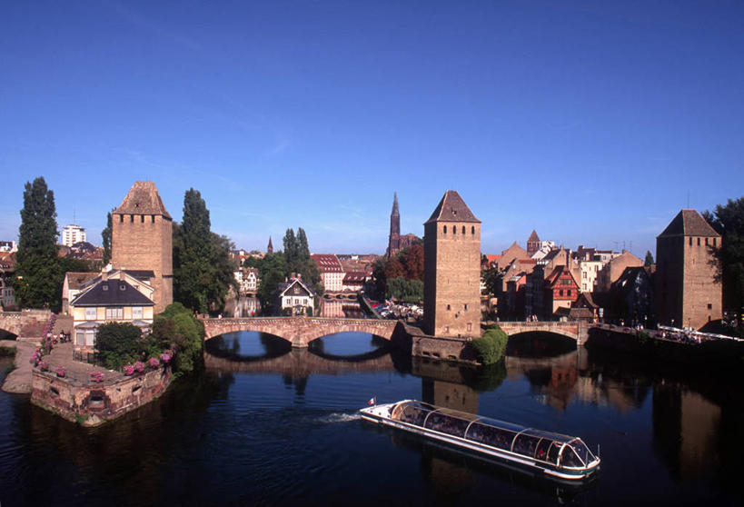 无人,横图,船,法国,欧洲,摄影,运河,阿尔萨斯,法国文化,廊桥,斯特拉斯堡,彩图