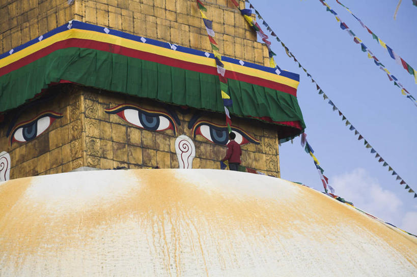 无人,寺庙,横图,尼泊尔,亚洲,首都,佛塔,地标建筑,摄影,宗教,佛教,加德满都,博达塔,巴格马提河,喜马拉雅山脉,彩图