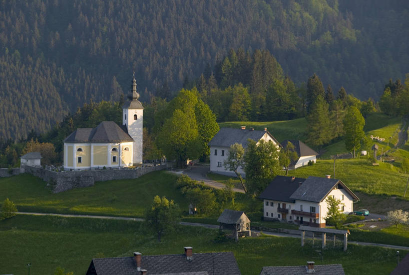 无人,教堂,横图,欧洲,斯洛文尼亚,地形,乡村,摄影,彩图,戈雷尼