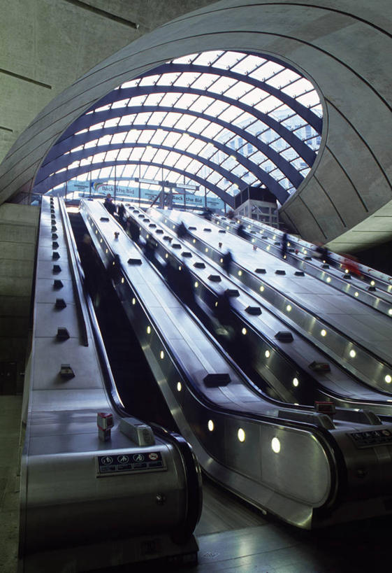 无人,竖图,建筑,车站,英国,欧洲,管子,电动扶梯,首都,英格兰,运输,摄影,金丝雀码头,金融区,彩图