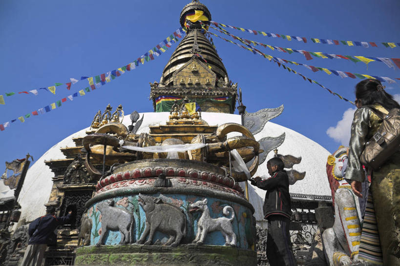 无人,横图,城市,尼泊尔,亚洲,首都,摄影,宗教,佛教,加德满都,苏瓦扬布拿佛塔,彩图