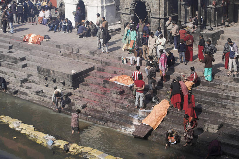 横图,俯视,城市,尼泊尔,亚洲,首都,摄影,宗教,加德满都,印度教,火葬,彩图,高角度拍摄