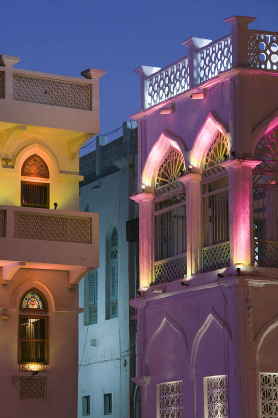 无人,竖图,城市,阿曼,首都,黄昏,摄影,中东,波斯湾,大马斯喀特,阿拉伯,彩图,阿拉伯半岛