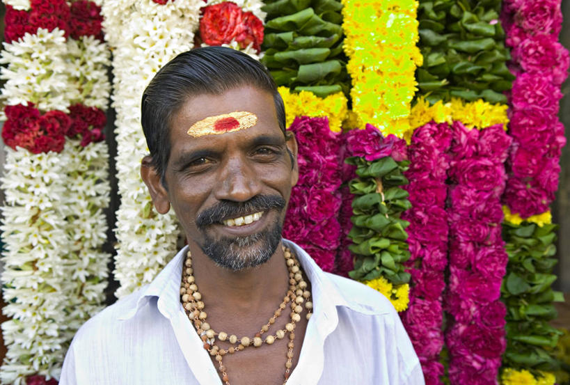 儿童,一个人,横图,纯洁,印度,亚洲,花,可爱,童年,童趣,摄影,童真,烂漫,无邪,泰米尔纳德邦,印度次大陆,金奈,天真,彩图