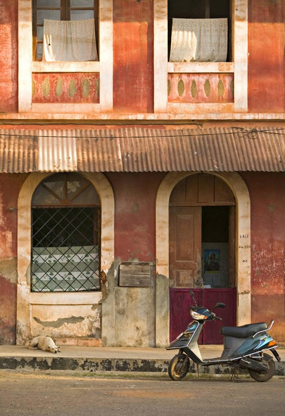 无人,竖图,印度,亚洲,房屋,摄影,果阿,印度次大陆,彩图,潘吉姆