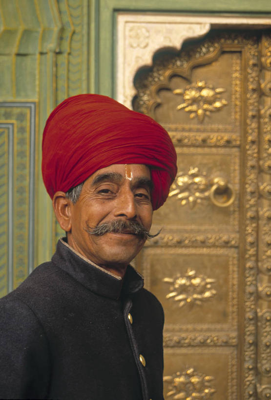 一个人,竖图,印度,亚洲,头巾,摄影,南亚,首府,拉贾斯坦邦,拉贾斯坦,印度共和国,红粉之城,斋普尔,彩图