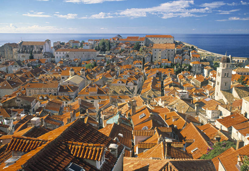 无人,横图,室外,天际线,欧洲,克罗地亚,屋顶,古城,城墙,摄影,巴尔干,前南斯拉夫,杜布罗夫尼克,亚得里亚海,达尔马提亚,彩图