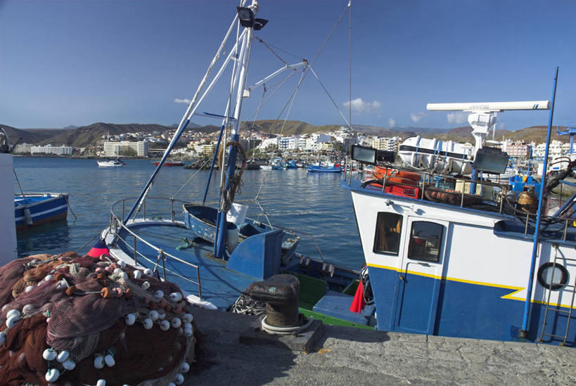 无人,横图,西班牙,欧洲,渔船,大西洋,摄影,西欧,南欧,加那利群岛,伊比利亚半岛,游艇码头,大西洋群岛,大加纳利,彩图,海港