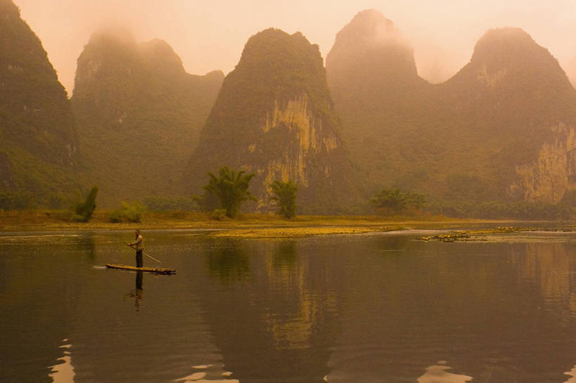 无人,横图,室外,山,山脉,亚洲,地形,摄影,广西,漓江,阳朔,彩图