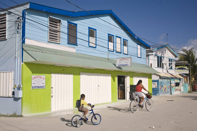 儿童,成年人,横图,伯利兹,岛,珊瑚礁,摄影,中美洲,拉丁美洲,男孩,女人,超级市场,彩图