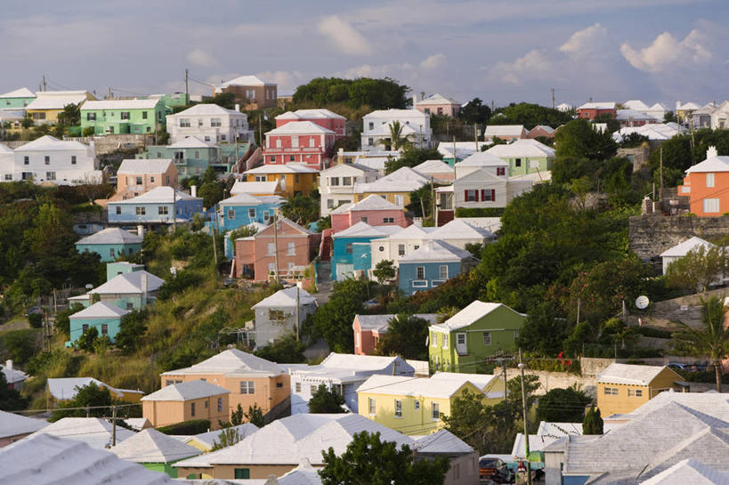 无人,横图,室外,岛,城镇,大西洋,摄影,百慕大,彩图