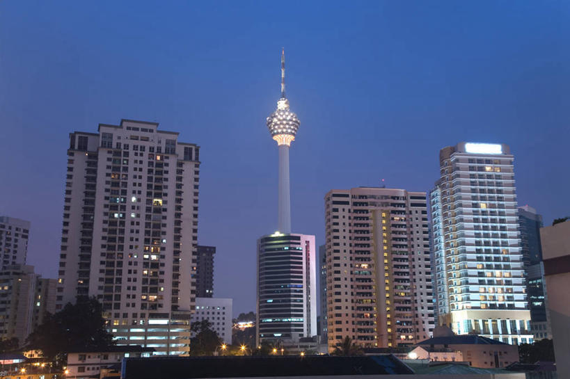 无人,横图,室外,夜晚,城市,摩天大楼,马来西亚,亚洲,首都,摄影,东南亚,吉隆坡,彩图,马来文化