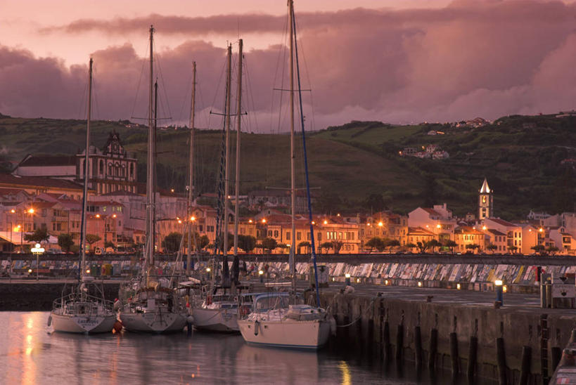 无人,横图,葡萄牙,欧洲,岛,城镇,大西洋,摄影,西欧,亚速群岛,大西洋群岛,法亚尔岛,彩图,海港