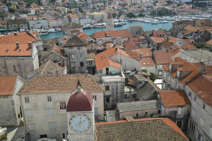 无人,横图,俯视,欧洲,克罗地亚,摄影,地中海文化,市政厅,巴尔干,东欧,彩图,高角度拍摄,特罗吉尔