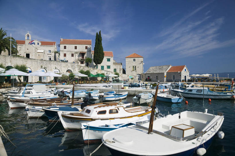 无人,横图,欧洲,克罗地亚,摄影,地中海文化,巴尔干,东欧,亚得里亚海,达尔马提亚,布拉奇岛,彩图,海港