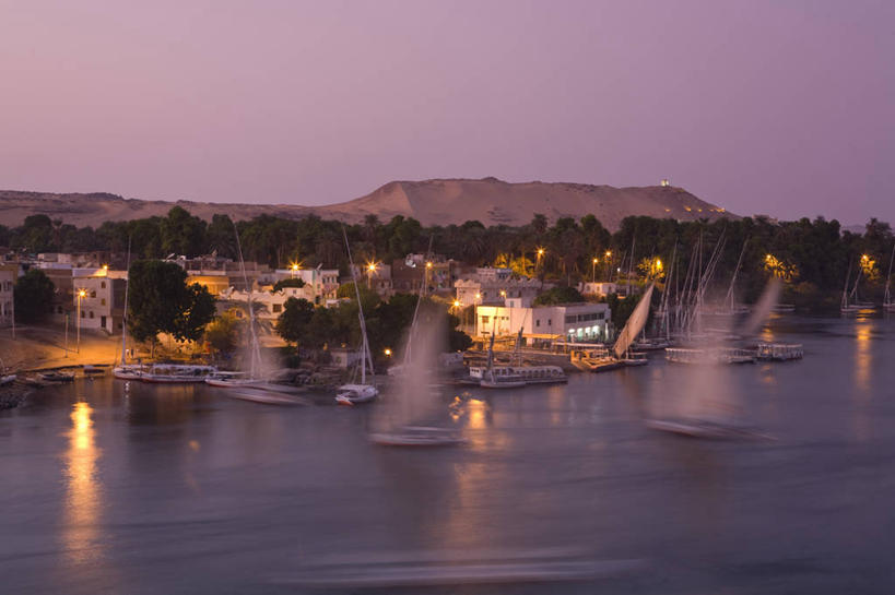 帆船,无人,横图,室外,河流,船,尼罗河,非洲,埃及,黄昏,交通工具,帆,摄影,航海,中东,载具,北非,埃及文化,三桅帆船,彩图