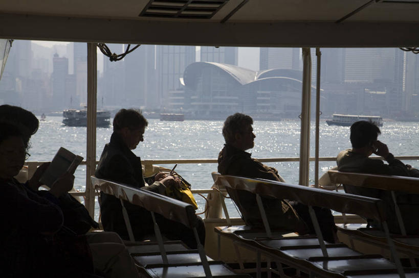 横图,城市,船,香港,亚洲,维多利亚港,运输,摄影,香港岛,彩图,天星小轮