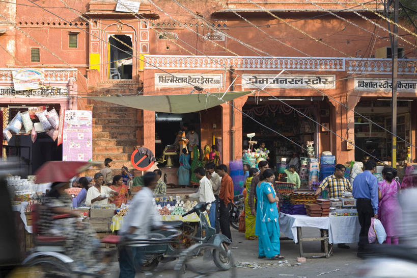无人,横图,城市,道路,街道,路,公路,印度,亚洲,市场,交通,摄影,拉贾斯坦邦,斋普尔,马路,彩图