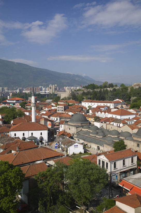 无人,竖图,俯视,城市,欧洲,首都,摄影,巴尔干,斯科普里,彩图,高角度拍摄