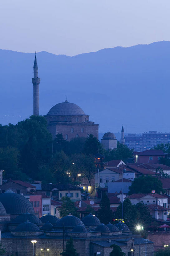 无人,竖图,俯视,城市,欧洲,首都,黄昏,摄影,巴尔干,斯科普里,彩图,高角度拍摄