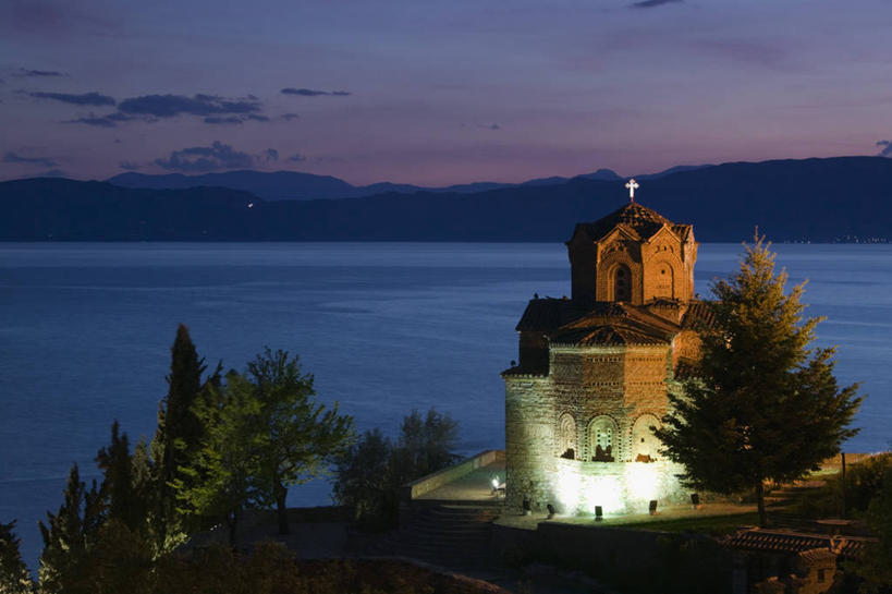 无人,横图,室外,欧洲,地形,黄昏,摄影,巴尔干,奥赫里德,彩图