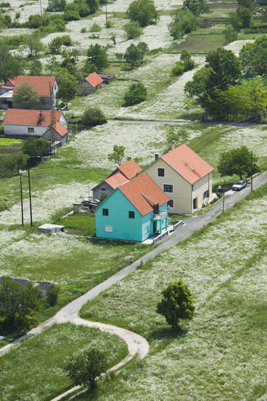 无人,竖图,俯视,欧洲,房屋,春天,摄影,地中海文化,巴尔干,东欧,黑山,彩图,高角度拍摄